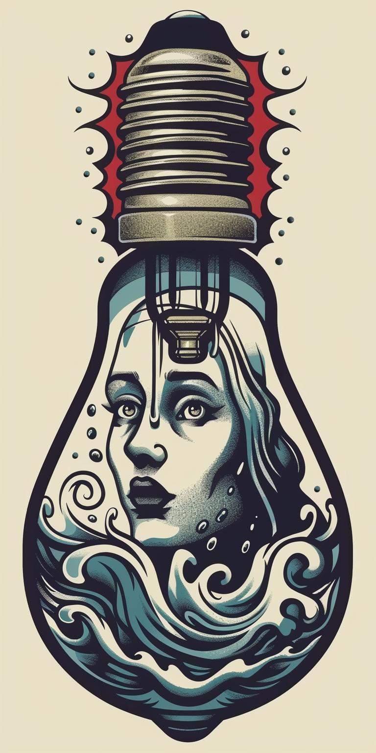 lightbulb  liquid  drowning  woman  surreal  red  conceptual  art  emotional  fantasy 940612