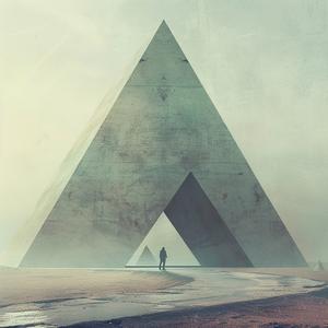 surreal  photography  Moebius  minimalism  fantasy  abstract  pyramid  standing  man  negative 1040603