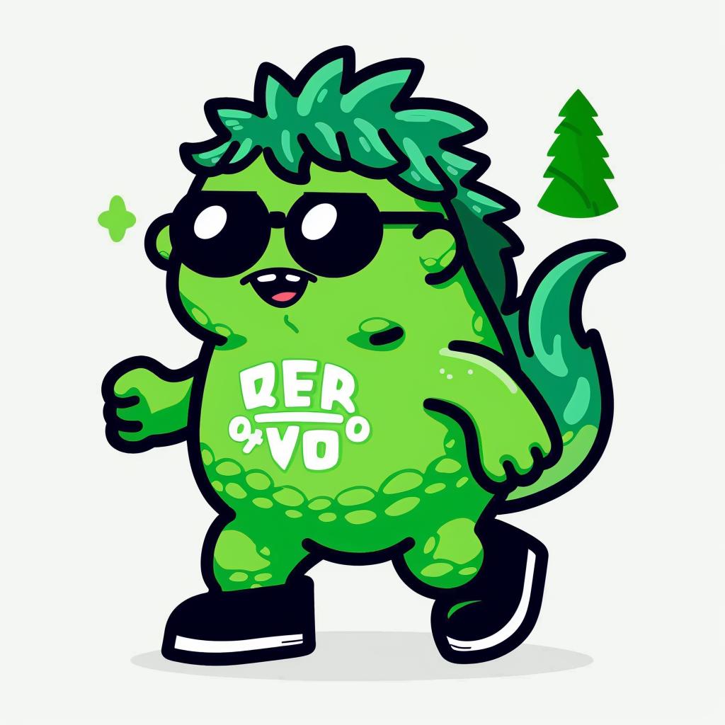 sunglasses  green  monster  cartoon  character  playful  illustration  whimsical  fantasy  humor 939861