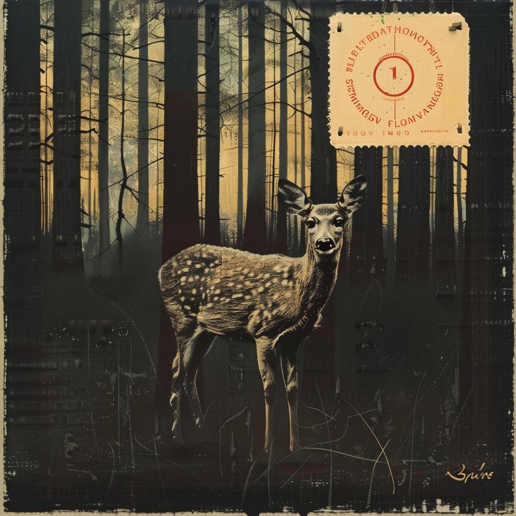deer  woods  canvas  naturalistic  forest  palette-knife  art  spiritual  occult  introspective 975544