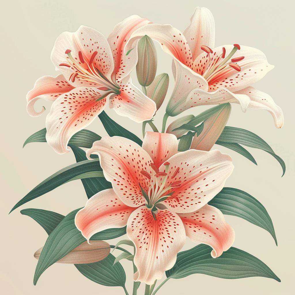 lilies  vector  bouquet  floral  illustration  art  design  nature  colorful  stylized 971754