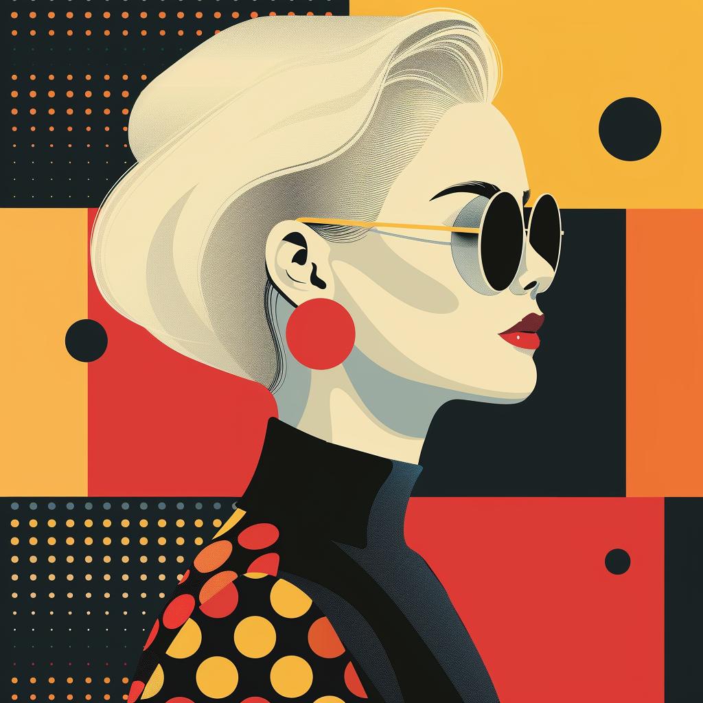 abstract  portrait  minimalist  geometric  colorful  elegance  strong  contrast  modern  aesthetic 929501