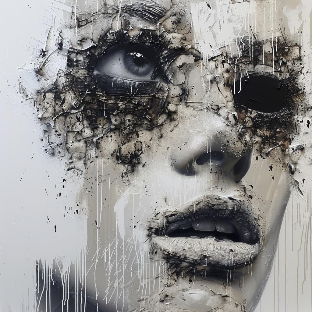 surreal  Beksinski  Magritte  eyeballs  woman  face  paint  dripping  fantasy  creepy 954753