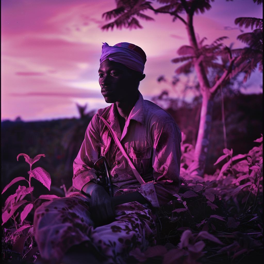 lifestyle  photo  surreal  unusual  lighting  glow  volumetric  man  sky  purple 1027147