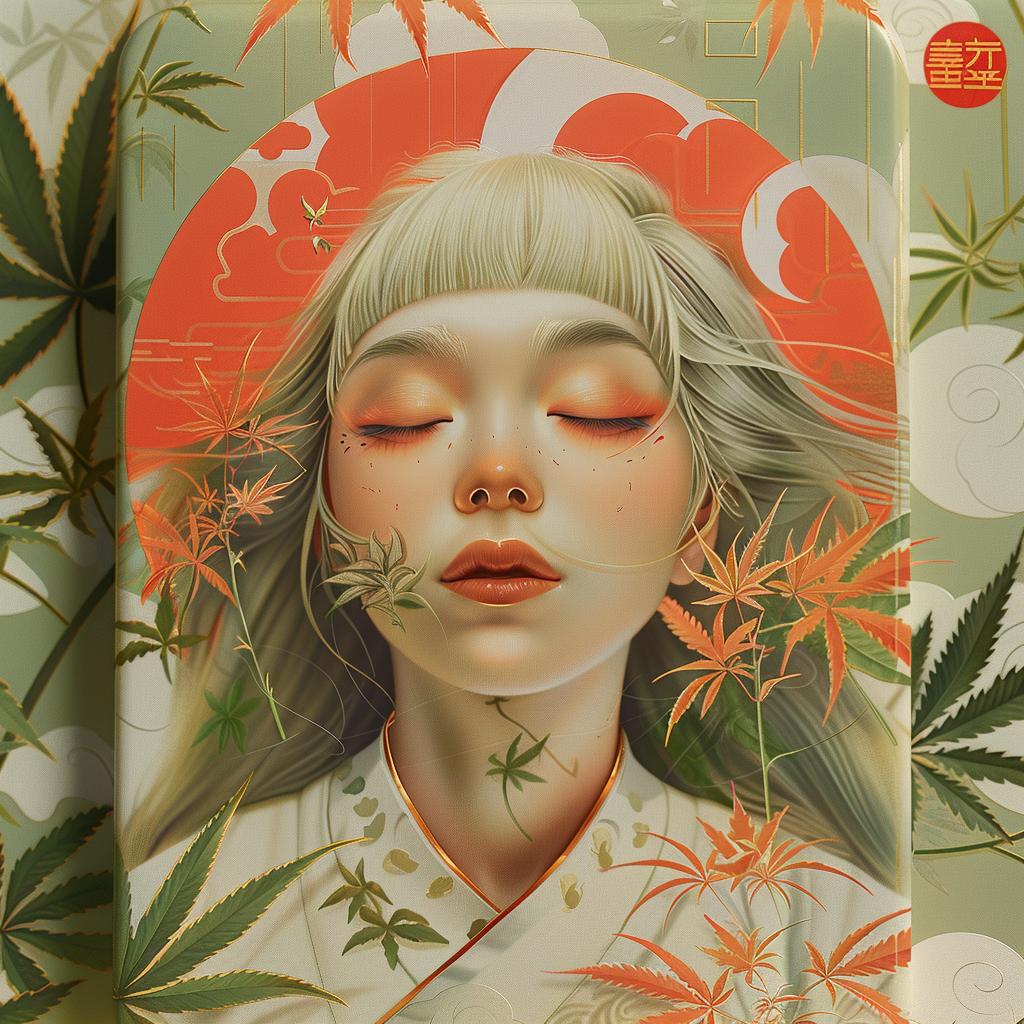 cannabis  woman  flex packaging  illustration  digitally created  colorful  marijuana leaves  female figure  graphic design  artistic style 917947