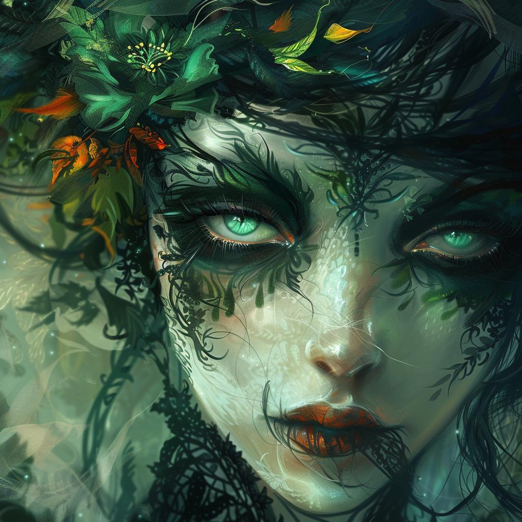 digital  painting  woman  green  eyes  art  portrait  expression  visual  style 960885