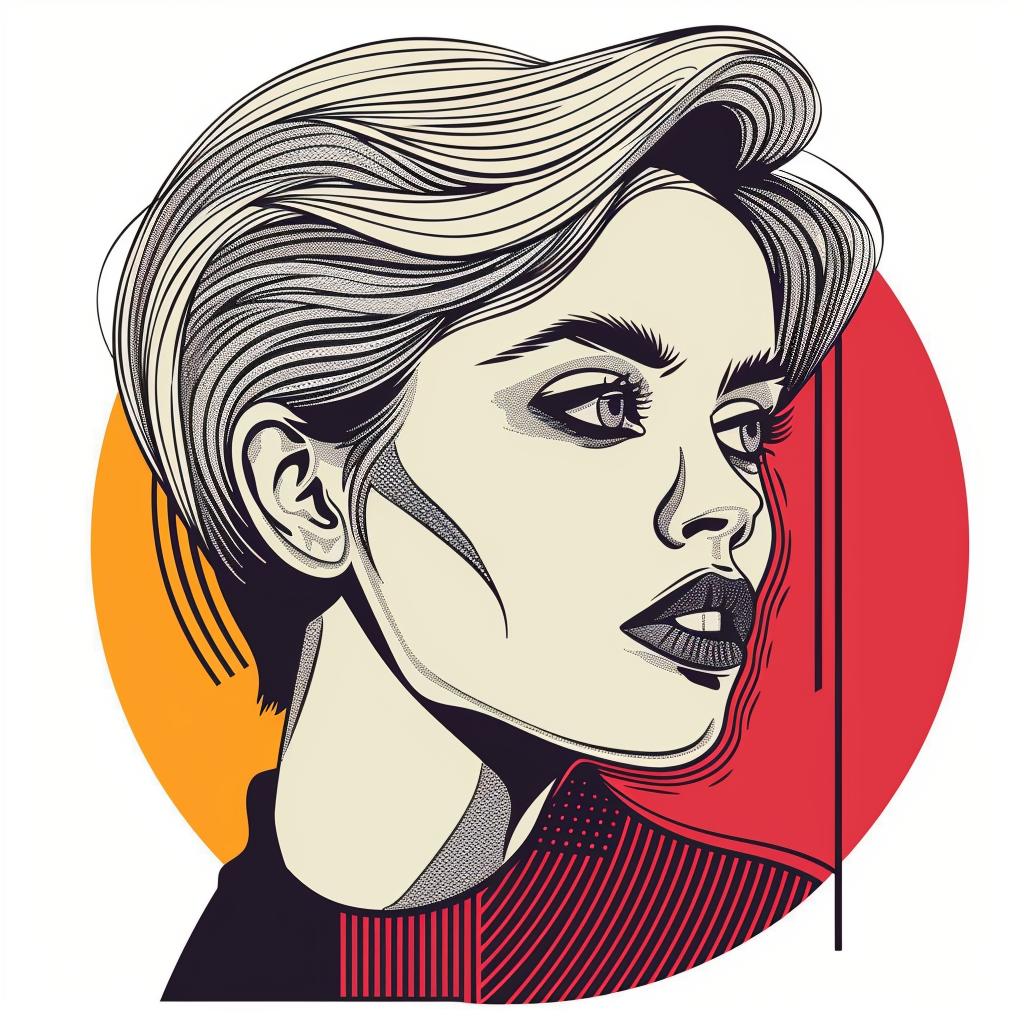Pop  Art  blonde  woman  female  frame  short  hair  vector  illustration 936999