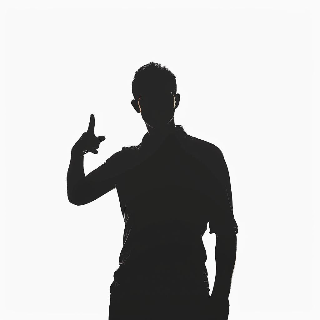silhouette  ASL  man  black  white  illustration  pointing  finger  gesture  solid 954133