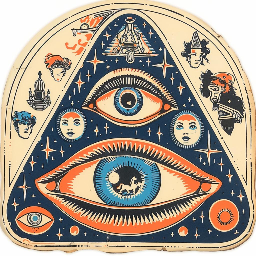 provocative  art  interdisciplinary  triangle  symbols  eye  metaphysical  well-being  emek  abstract 934714