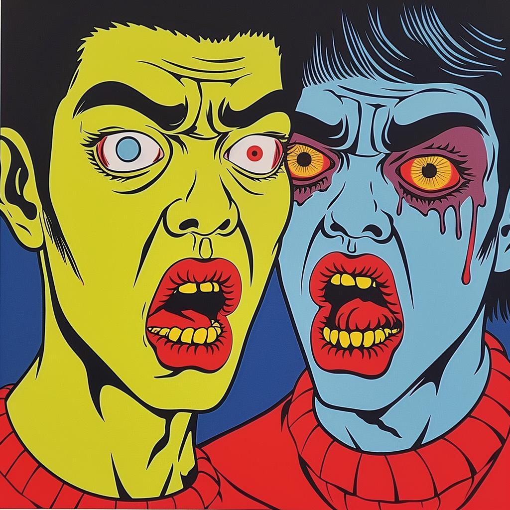 Japanese  horror  film  poster  zombie  faces  illustration  dark  graphic  art 1022491