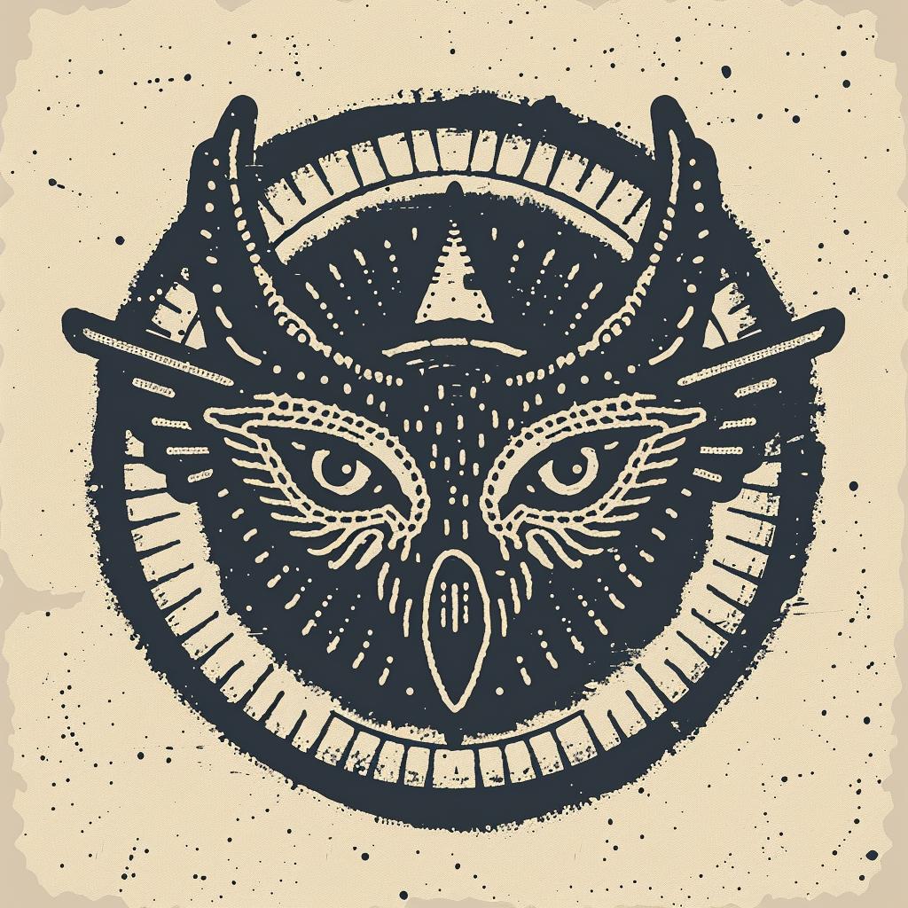 logo  badge  owl  horns  grunge  design  dark  occult  spiritual  Shepard 932616