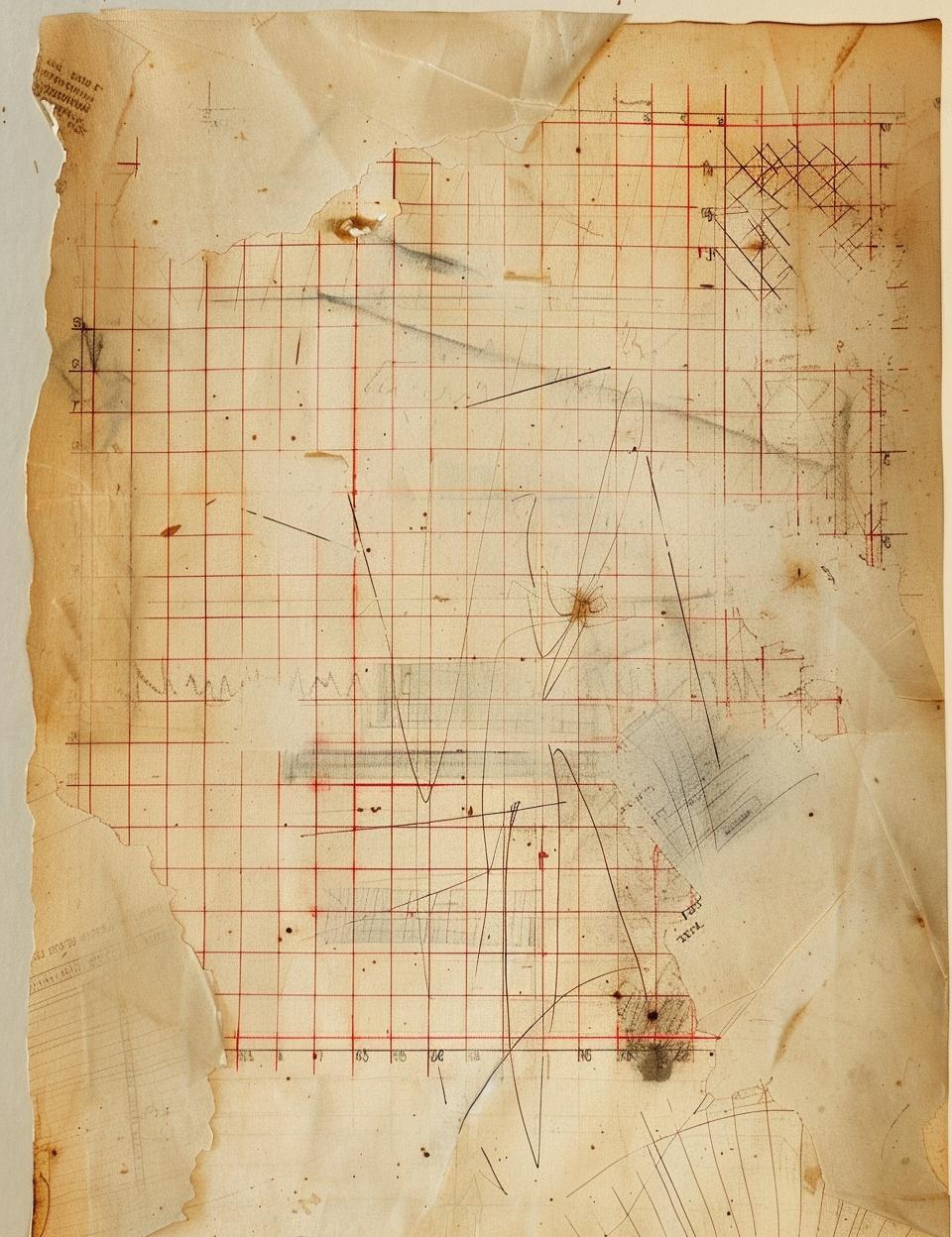 vintage  map  drawing  paper  scuffed  tape  markings  art  medium  design 961914