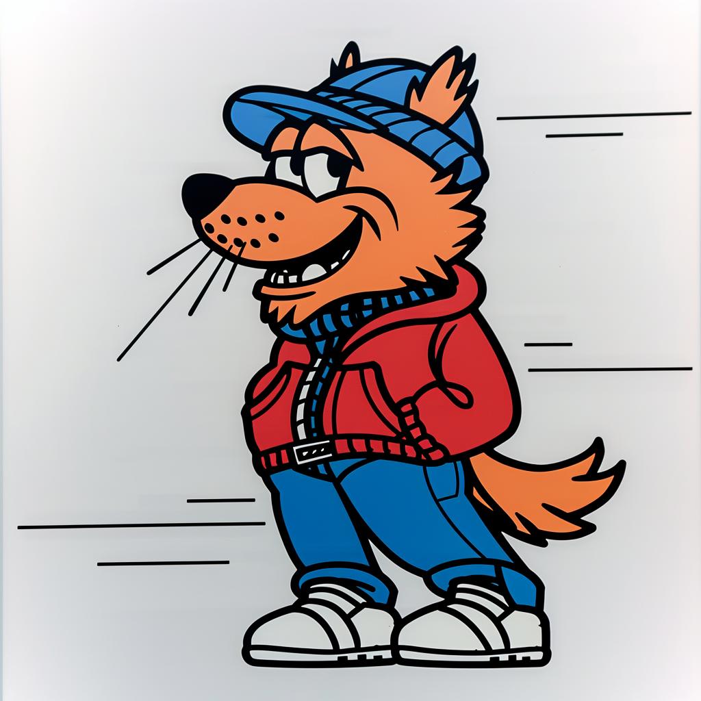 aggressive  wolf  cartoon  streetwise  minimal  cap  red  silver  culture  urban 958869