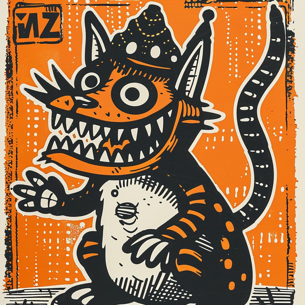 cat  hat  poster  streetwise  aggressive  minimal  illustration  urban  character  animal 959381