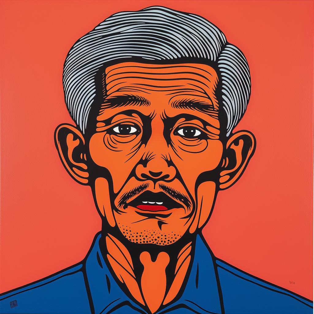 portrait  older  man  gray  hair  painting  realistic  expression  character  style 972824