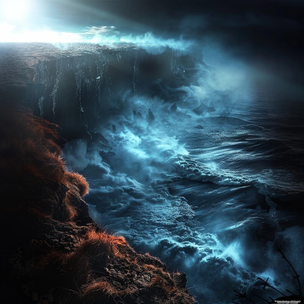 ocean  waves  fog  atmosphere  fear  unease  surreal  dark  nature  demon 1026355