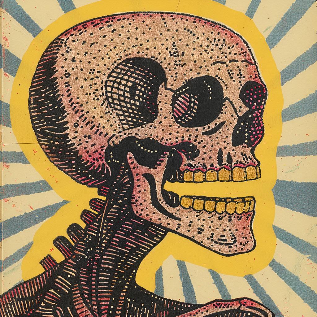 psychadelic  skull  robot  silhouette  bokeh  detail  album  art  vibrant  surreal 916089