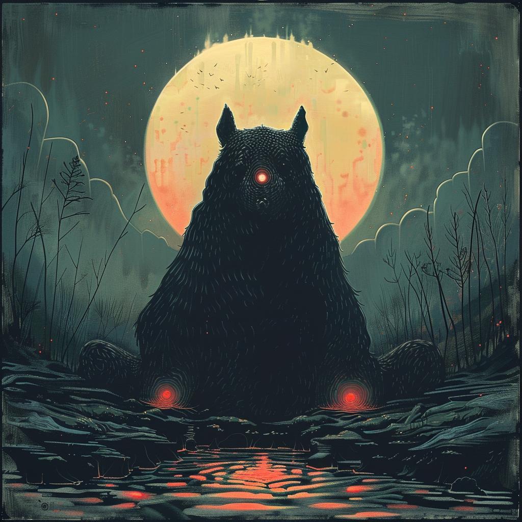 bear  anthropomorphic  surreal  volumetric  lighting  glow  natural  album  cover  art 963013