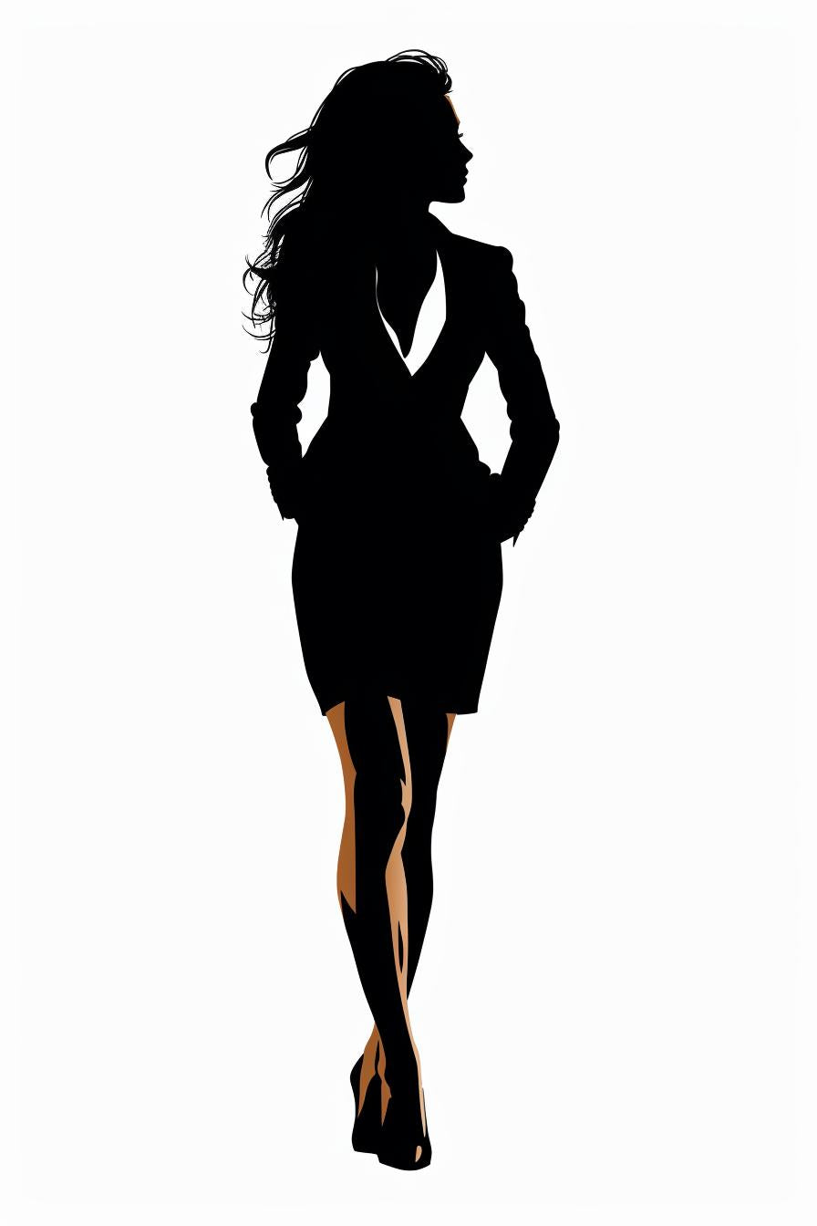 woman  silhouette  business  attire  vector  white  background  minimal  elegant  modern 954208