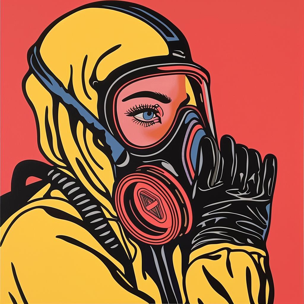 painting  woman  gas  mask  hazmat  worker  protection  safety  artwork  illustration 1023477