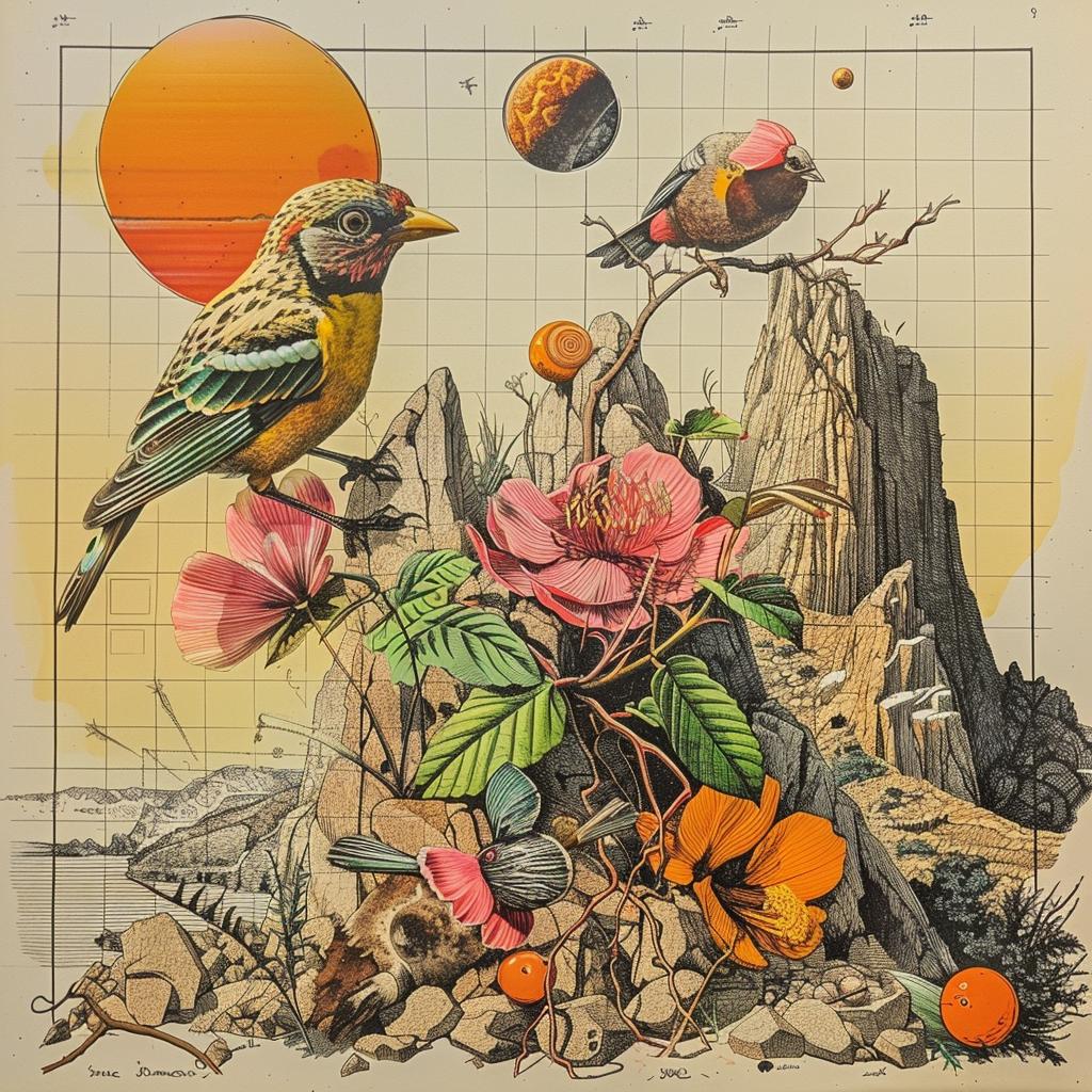 flora  fauna  birds  flowers  painting  nature  rock  colorful  botanical  landscape 1036182