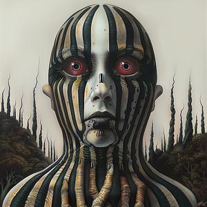 woman  stripes  face  portrait  colorful  expression  abstract  painting  emek  art 1073680