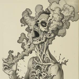 horror  monster  drawing  smoke  man  expression  dark  eerie  surreal  visual 1036908