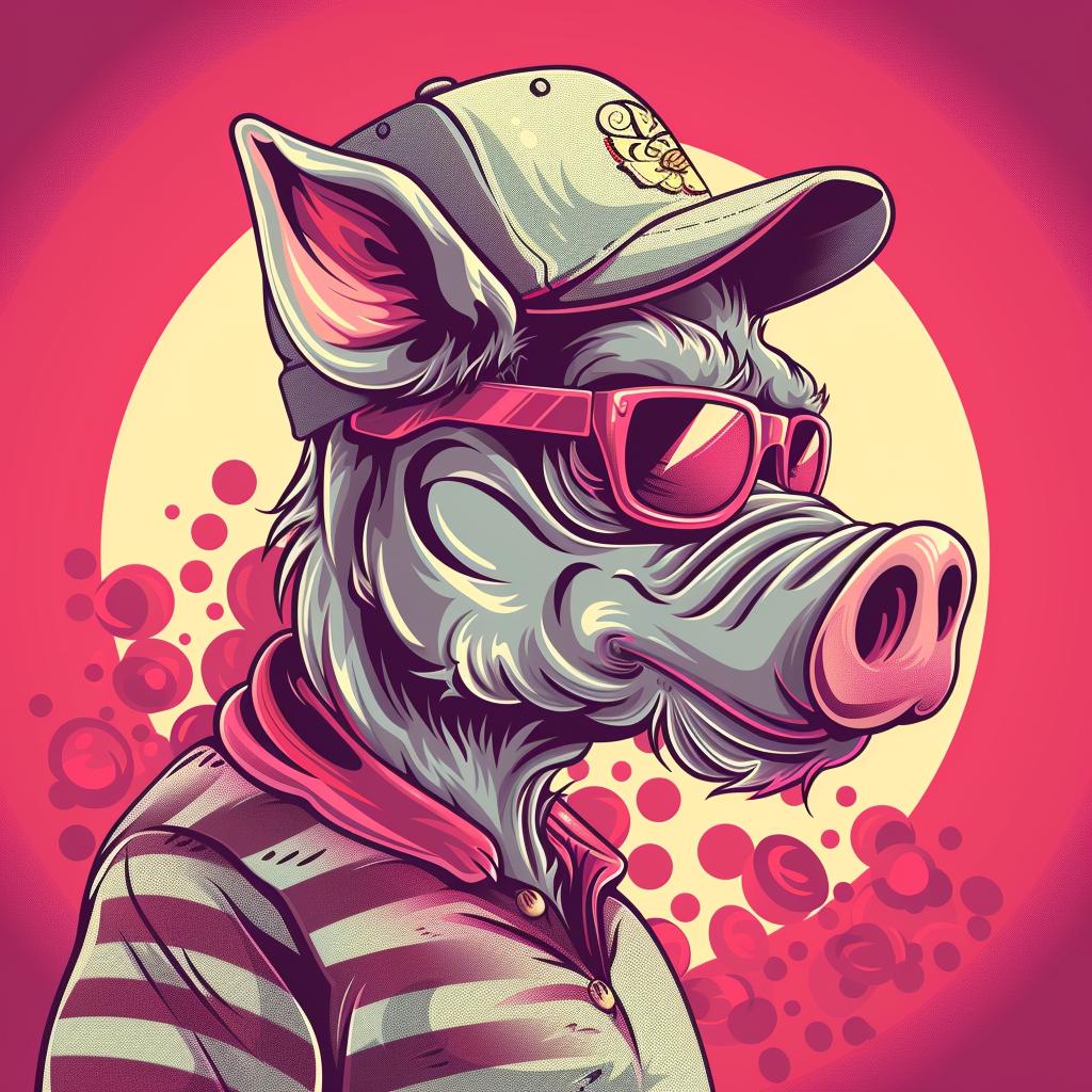 animal  aggressive  streetwise  anthropomorphic  pig  sunglasses  cap  culture  minimal  illustration 956477