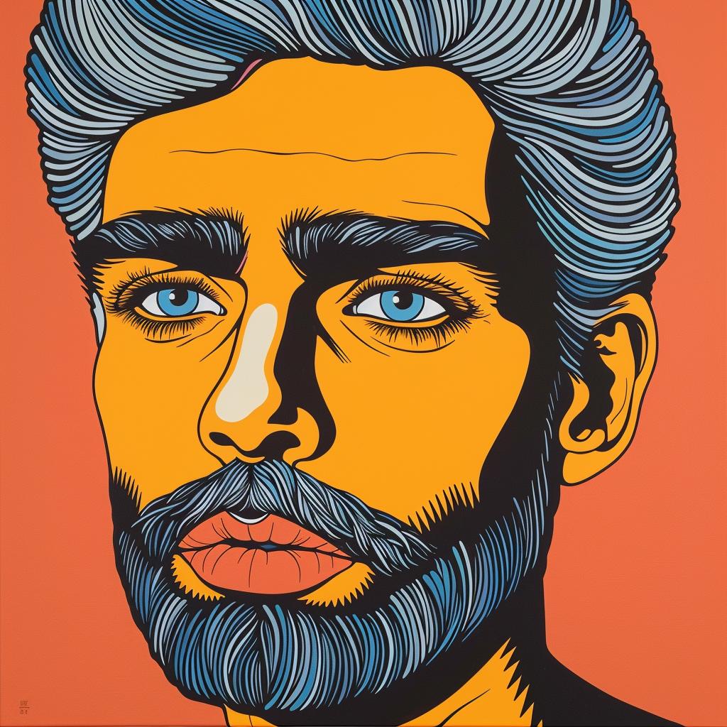 man  blue  eyes  beard  portrait  realism  details  age  expression  painting 972886