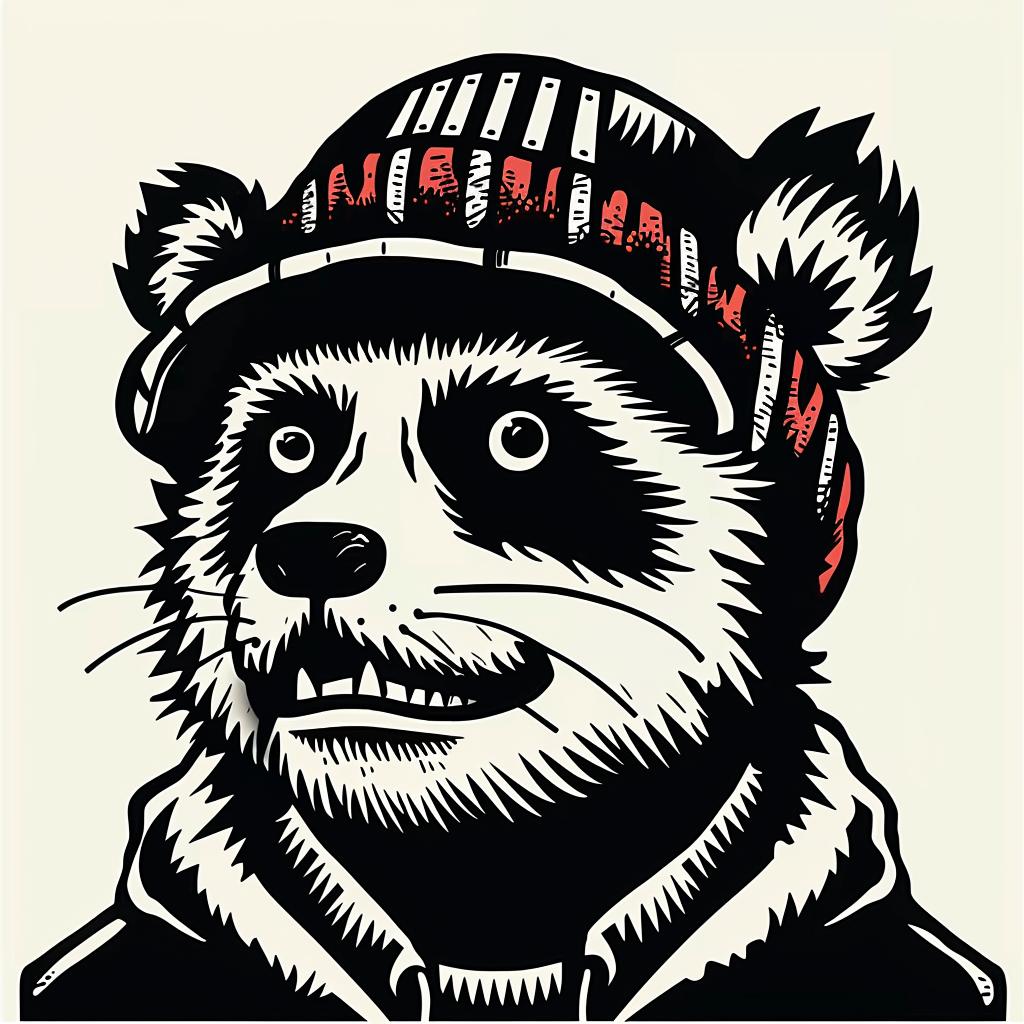panda  poster  hat  illustration  cute  animal  graphic  colorful  whimsical  design 939841