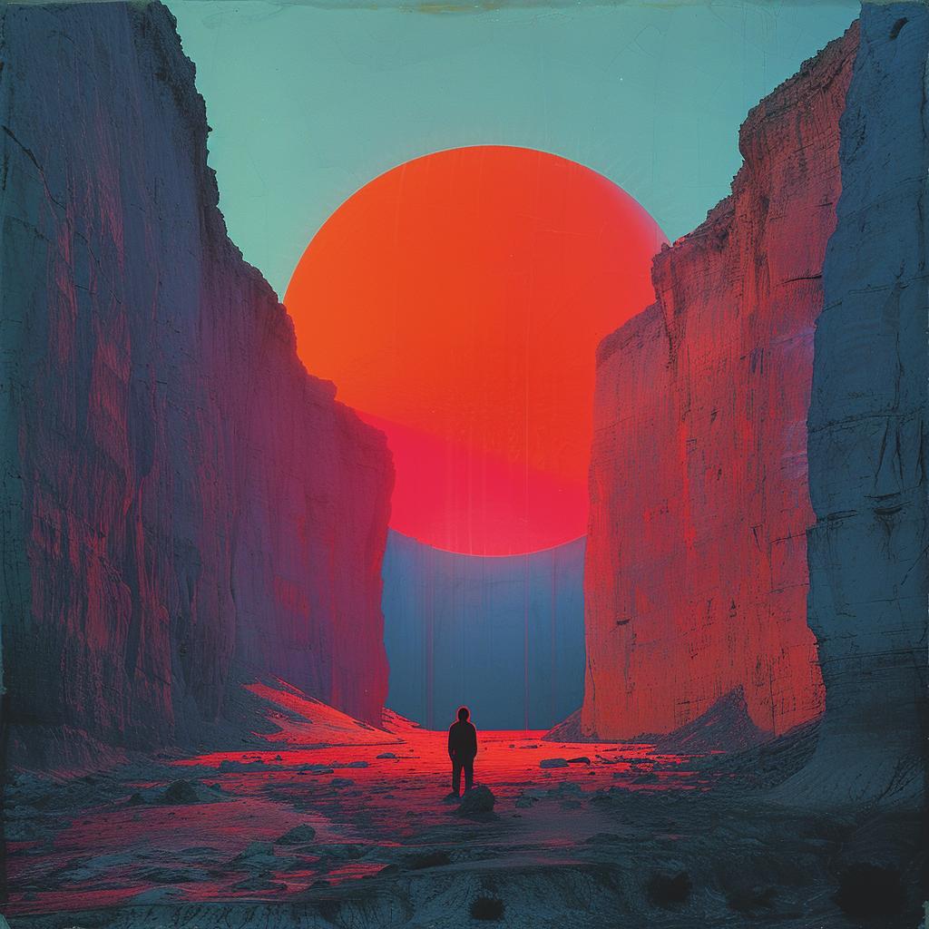 album  art  landscape  surreal  double  exposure  teal  blue  volumetric  lighting 1032408