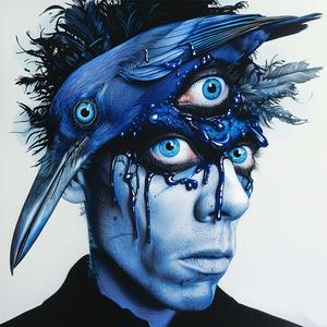DADA  art  bluebird  man  creature  dripping  eye  makeup  white  surreal 1072698
