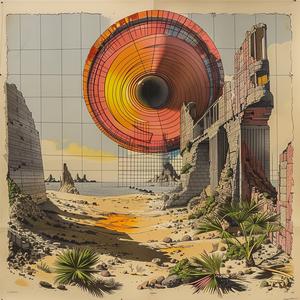 unexpected  German  vintage  poster  sphere  red  orange  art  abstract  painting 1036608
