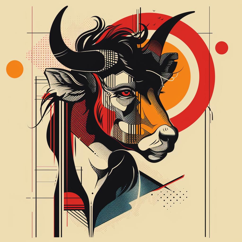 mythical  creature  hybrid  bull  horns  beige  halftone  fantasy  unique  exploration 939591