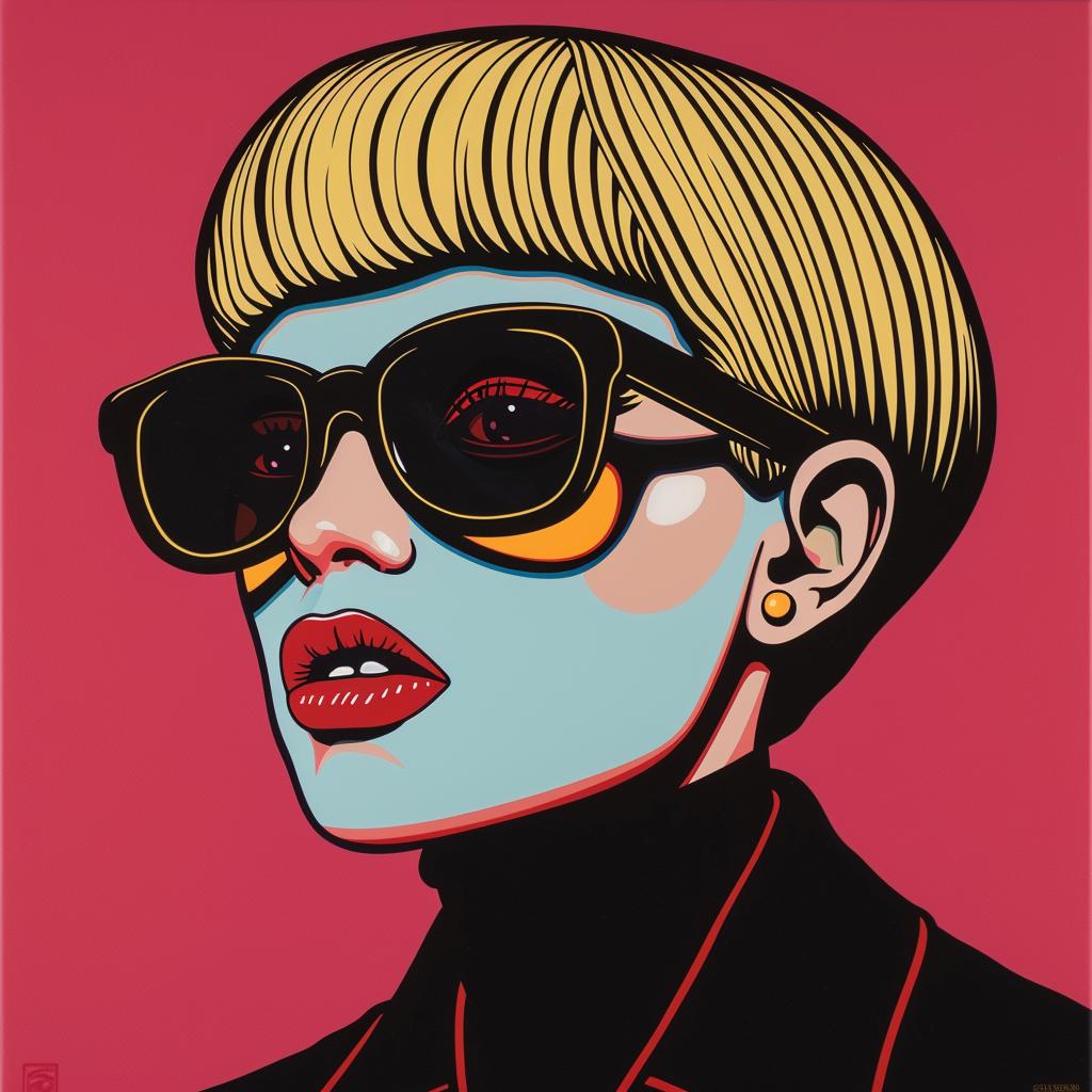 Album  Cover  Woman  Sunglasses  Painting  Stylized  Bold  Color  Art  Illustration 1024926
