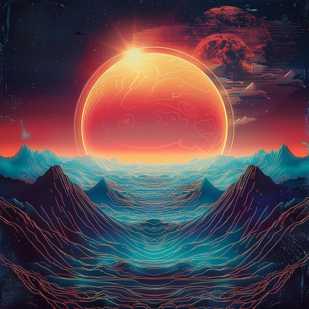 sunrise  ocean  mountains  abstract  intricate  graphic  dark  beautiful  street-art  digital 916232