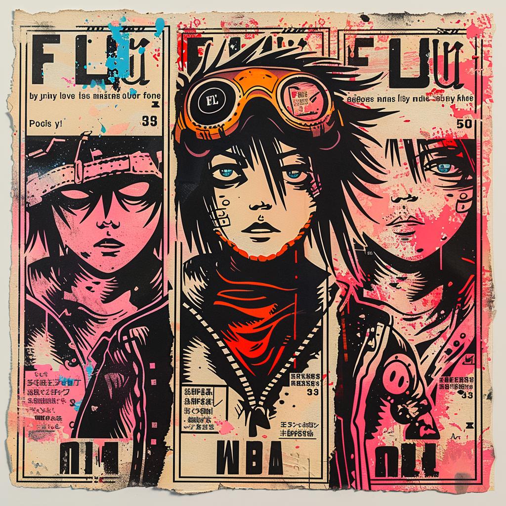 posters  characters  FLCL  vintage  graphics  urban  artwork  ephemera  japanese  design 1035849