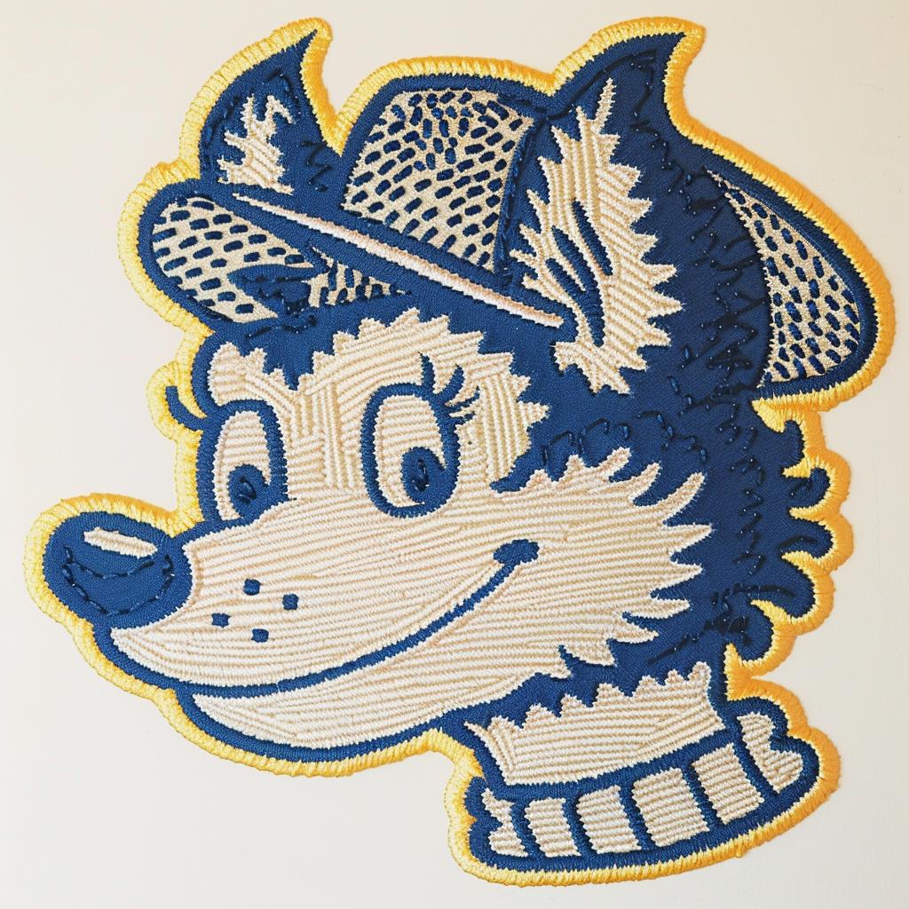 patch  streetwear  embroidery  dog  cap  blue  yellow  hip-hop  simple  aggressive 959611