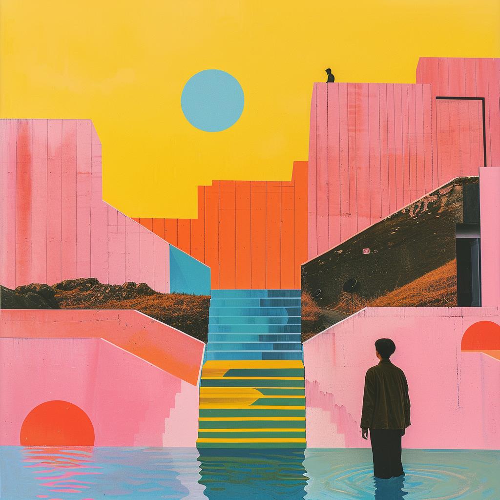 surreal  album  cover  painting  man  water  art  Joan  Cornella  colorful 973888