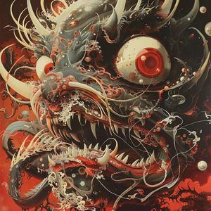 hypnotic  album  cover  monster  surreal  alluring  James  Jean  Dali  painting 1073200