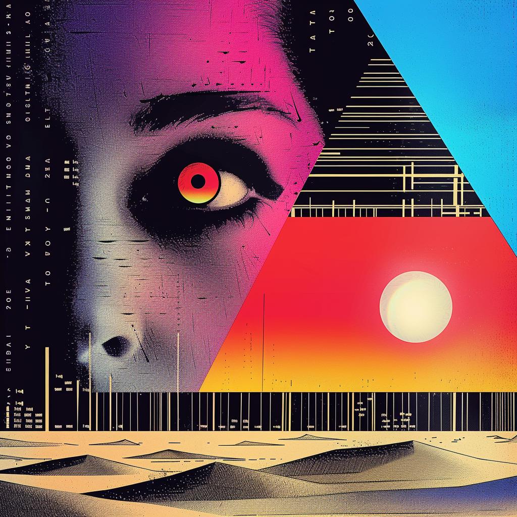 ملصق امرأة هرمية رمزية صوفية جرافيكية حديثة روحية تصميم ملون 967804