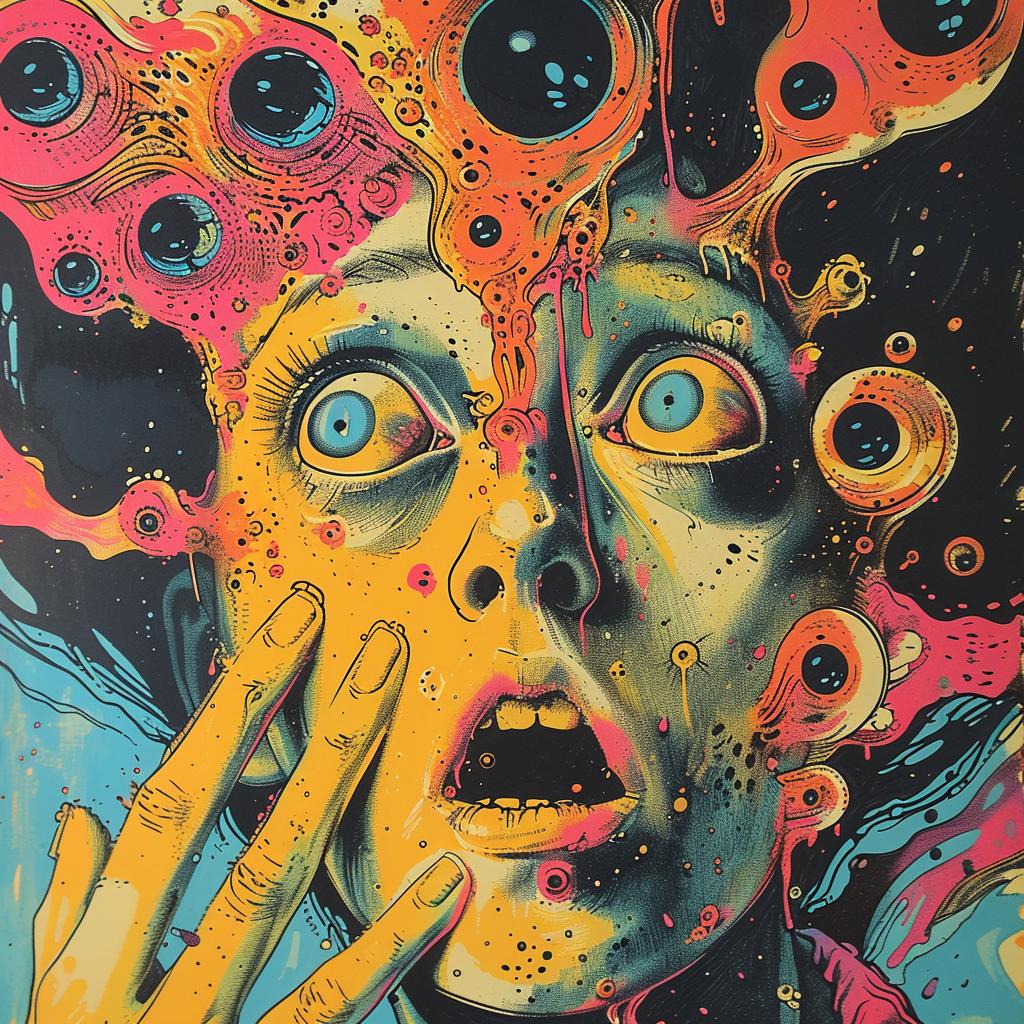 surreal  album  cover  bubbles  woman  hyper-realistic  symbolist  painting  risograph  creative 1019649