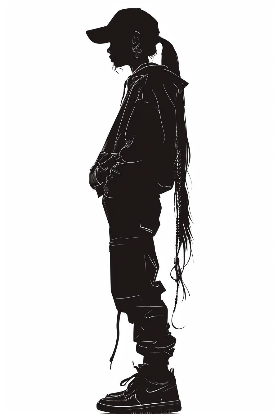 silhouette  man  dreadlocks  drawing  black  white  illustration  fashion  vector  modern 954474