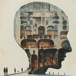 painting  hotel  head  cross-section  design  Nychos  architecture  whimsical  surreal  art 1039486