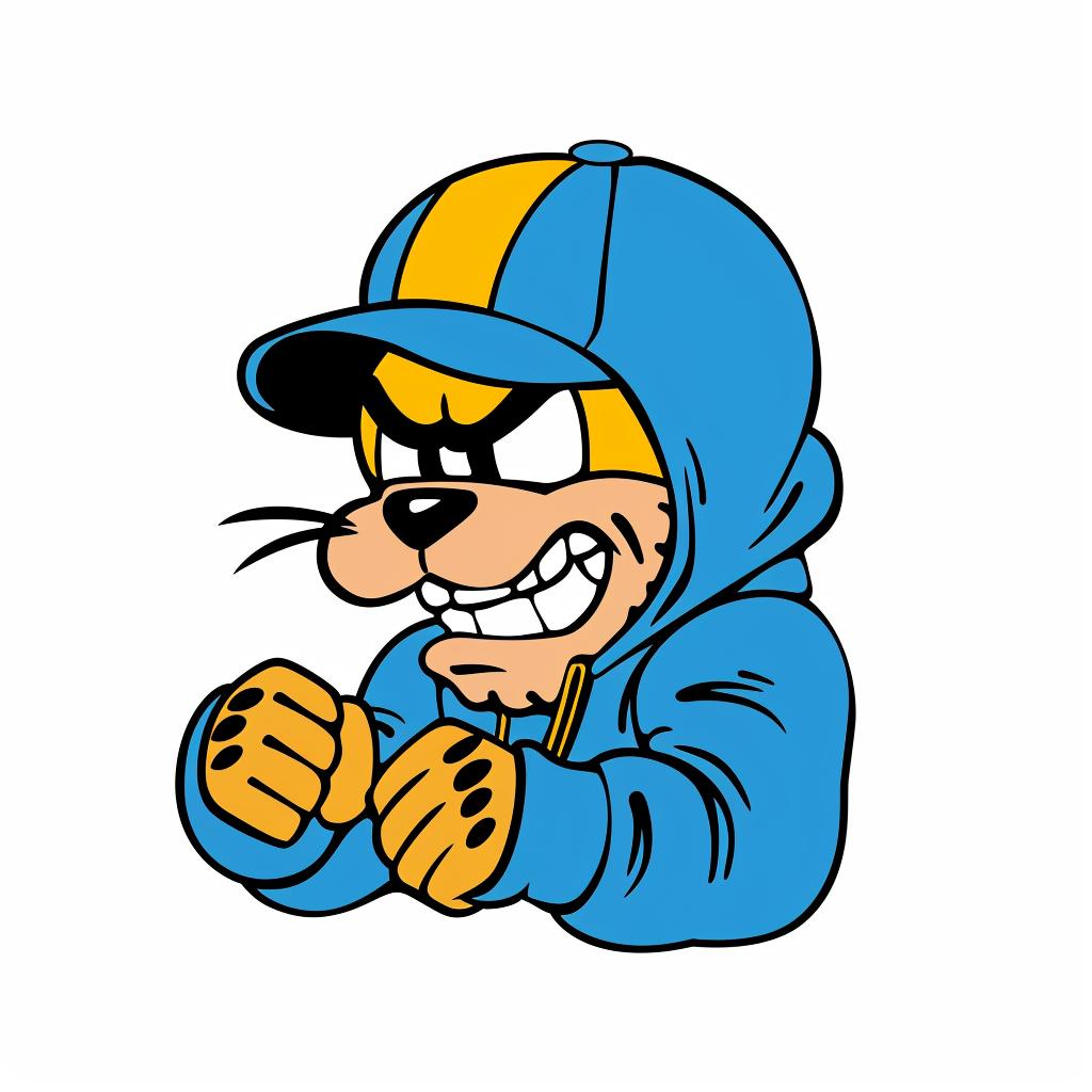 cartoon  cat  hoodie  streetwise  minimal  blue  yellow  humor  urban  anthropomorphic 955680