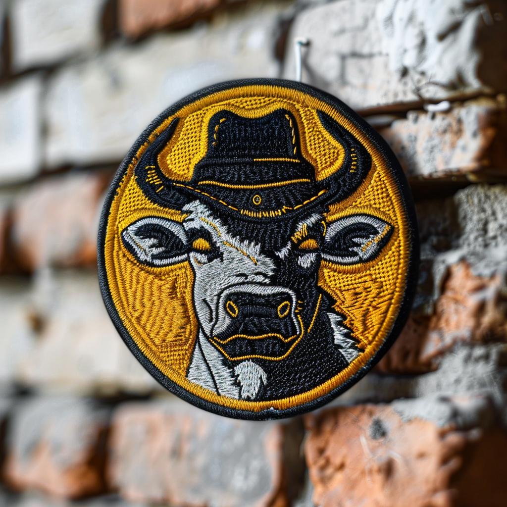 patch  cow  chenille  streetwear  angry  contrast  minimal  design  stitches  culture 954957