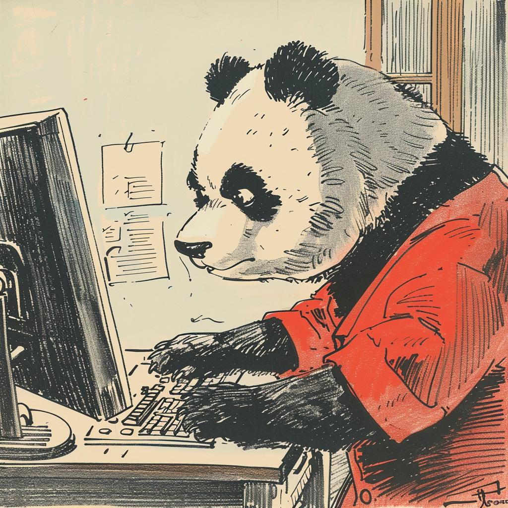 panda  computer  angry  cartoon  Moebius  Chris  Bachalo  humor  animal  red 923178