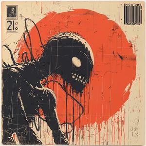 encaustic  paint  black  red  sun  book  cover  Saul  Bass  artwork 1067448