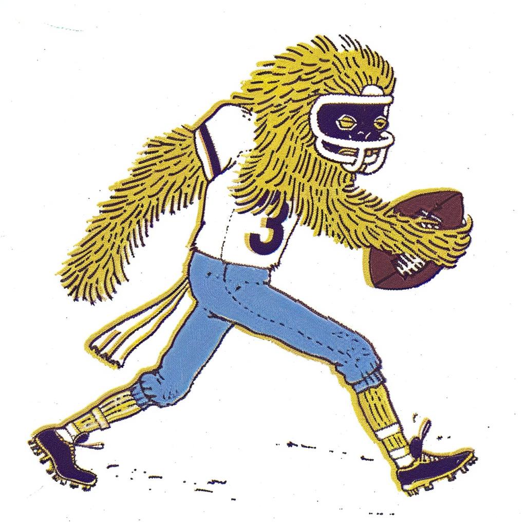 football  player  character  helmet  dynamic  running  cartoon  beard  action  sports 940322