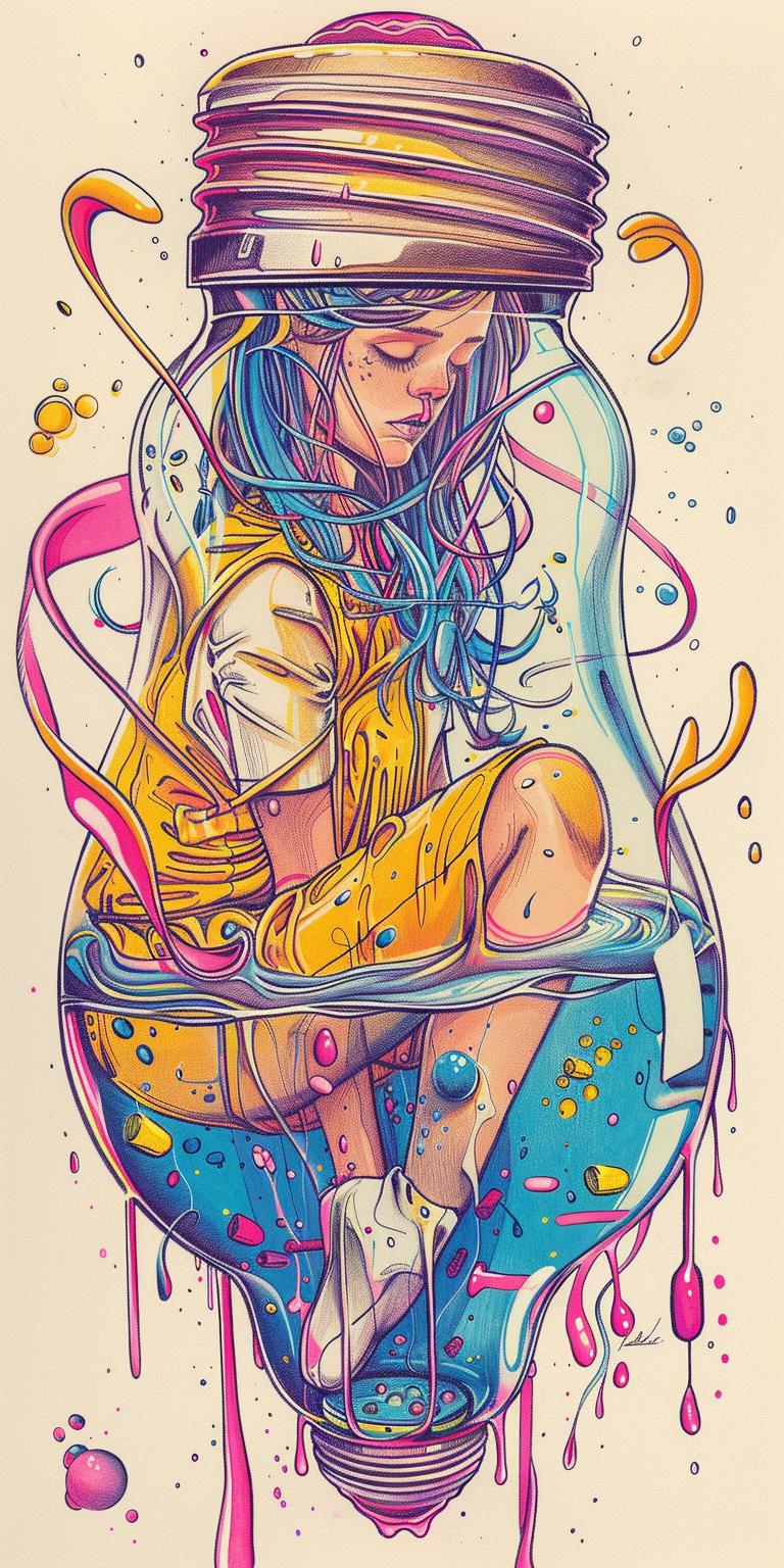 lightbulb  woman  drowning  digital  art  surreal  abstract  dark  emotional  creative 940629